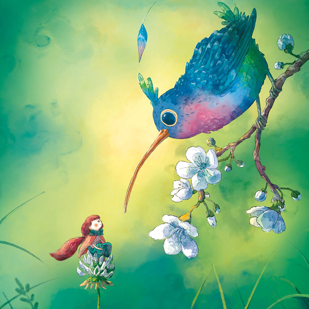 La jeune fille et l’oiseau